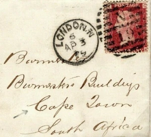 GB Cover COGH Cape DESTINATION MAIL S.Africa 1d Red PRINTED MATTER 1879 EP676 - Picture 1 of 12