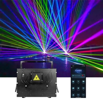 Outdoor Waterproof 5W 8W 10W 15W RGB Full Color Laser Light Animation Projector - Image 1 of 4