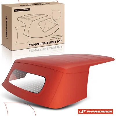 Tapa blanda convertible borgoña para Mini Cooper 2003 2004 2005-2008 ventana de vidrio Foto 1 de 4