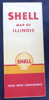 1946 Illinois road  map Shell oil gas route 66 - Image 1 of 4