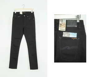 Nudie Organic Cotton Black Denim Jeans New Men's Pants Size W29 L32 - Picture 1 of 9