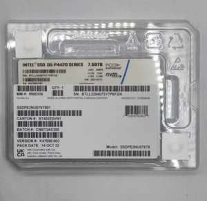 Intel DC D5 P4420 7.68TB SSD 2.5" U.2 PCIE NVME SSDPENU076T8 Solid State Drive - Picture 1 of 2