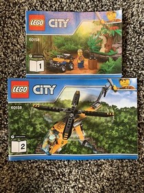 Lego City 60158 Book/Manual 1 & 2 Jungle Cargo Helicopter