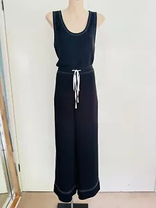 VERONIKA MAINE Black & White Stitch Detail Tank & Pants Set Sz 16 GOOD CONDITION - Picture 1 of 19