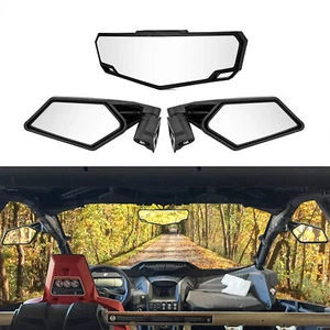 WSAYS UTV Automatic Reset Side Mirrors+Center Mirror For Can Am Maverick X3 - Picture 1 of 12