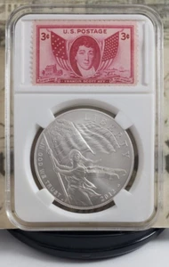 2012-P Star Spangled Banner Commemorative - Silver Dollar with Stamp - Nice! W2 - Picture 1 of 12