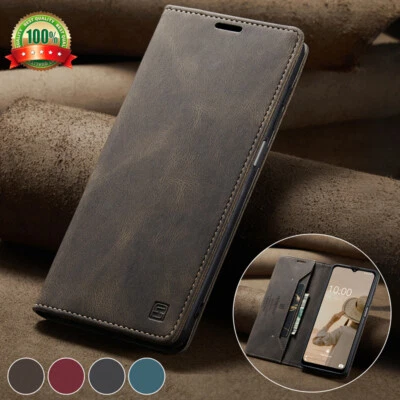 For Samsung Galaxy A14/A24/A34/A54 Slim Leather Wallet Case Magnetic Flip Cover - Image 1 of 4