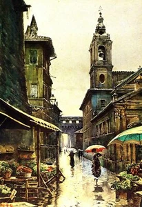 Postkarte E. Roesler Franz Roma Verschwunden Via del Campanile di Borgo Postkarte   - Bild 1 von 1