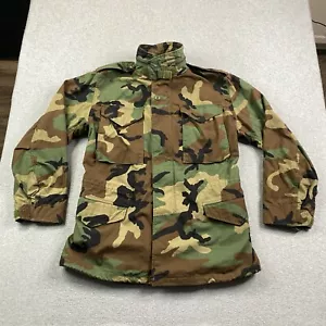 VINTAGE Military Jacke Herren Small Reg Cold Weather Field Coat Woodland Camo M65 - Bild 1 von 19