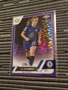 Topps Chrome Womens UWCL 2022-23 ERIN CUTHBERT Purple Pulsar /299 Chelsea - Picture 1 of 3