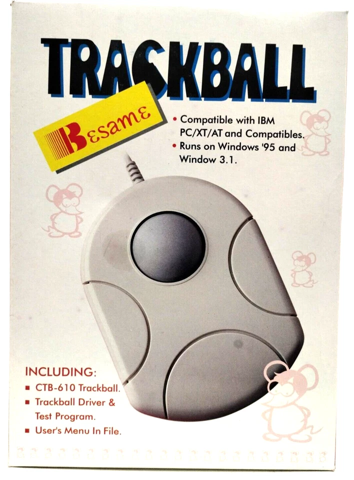 NEW Besame 3 Button Serial Trackball in Original Box! Rare/Vintage/Retro - Image 1 of 4