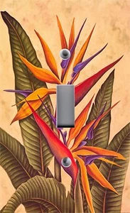 Light Switch Plate Outlet Covers~TROPICAL FLOWERS ~ BIRD OF PARADISE - Picture 1 of 26