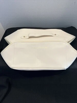 Bolsa de maquillaje cosmético Rose of No Man's Land de gran capacidad blanca y dorada ~ solo bolsa Foto 1 de 4