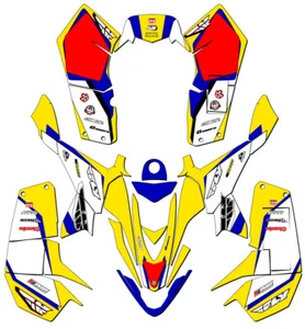 2007-2020 LTZ 90 13 FLY Yellow Senge kit de gráficos compatible con Suzuki - Imagen 1 de 7