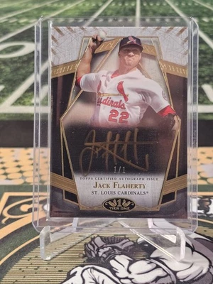 2022 Topps Tier One Jack Flaherty Prime Performers Autographs 1/1! Cards Dodgers - Image 1 of 4