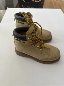 Caterpillar Kinder Stiefel US-1,5 hellbraun Wildleder Arbeitsstil - Bild 1 von 10
