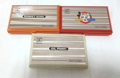 Nintendo Game & Watch Donkey Kong Topolino Donaldo Panico Olio Giappone - Immagine 1 di 4