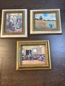 Vintage Renoir Drucke Feld der Mohnblumen gerahmt von Art-thentic Master 3er Set - Bild 1 von 5