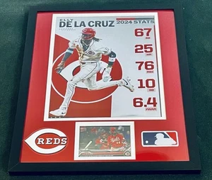 MLB ELLY DE LA CRUZ 8x10 PHOTO, CARD, MBA PATCH &STICKER In 11 X 14 FRAME - Picture 1 of 4