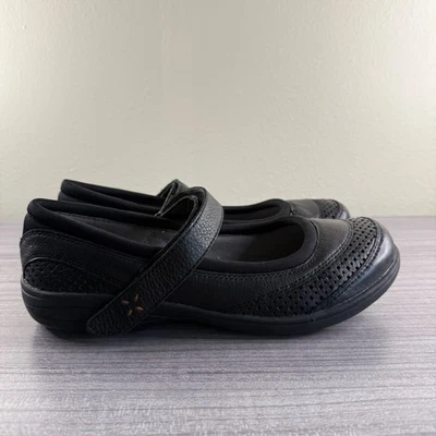 Abeo Smart System Mary Jane Flat Black Leather Slip On Size 10 - Image 1 of 4