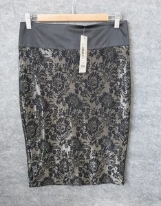 COOPER ST Womens Pencil Skirt Size 12 Black Lace Overlay Cocktail Party Event - Picture 1 of 17