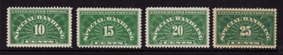 1925-1955 QE1 QE2 QE3 QE4 MLH  Special Handling VF Complete Set - Image 1 of 2