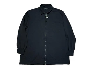 Vintage Escada Sport Casual Oversized Jacket Sz Large Cotton Black Zip 90s Top - Picture 1 of 10