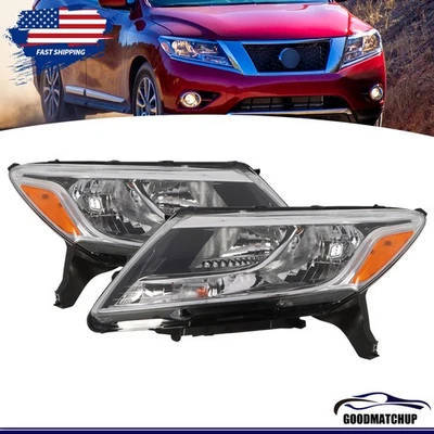 For 2013-2016 Nissan Pathfinder Factory Style Headlights Assembly Headlamps - Image 1 of 4