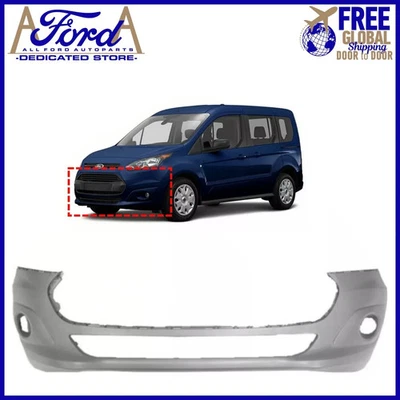 PARAGOLPES INFERIOR DELANTERO PARA FORD TRANSIT CONNECT 2014-2018 CON ORIFICIOS PARA FAROS ANTINIEBLA Foto 1 de 4