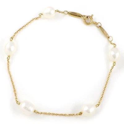 Pulsera Tiffany & Co. por yarda Elsa Peretti 5 puntos perla oro amarillo 750 Foto 1 de 4