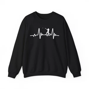 Baseball Sweatshirt, Heartbeat Baseball, Baseball Lovers Players Sweatshirt - Picture 1 of 10