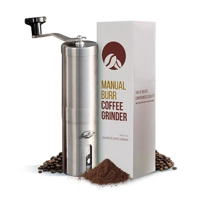 JavaPresse Manual Stainless Steel Coffee Grinder - 18 Adjustable Settings, Po... - Image 1 of 4