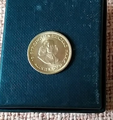 Südafrika 1 Rand 1972 Springbock * 3,99 Gramm 917 Gold * Vz - Bild 1 von 4