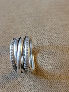 Vintage Sterling Pandora Stacking Style Ring Size 7 - Picture 1 of 4