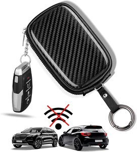 Faraday Key Fob Protector Carbon Fiber Car Key Shielding Bag for RFID Signal Blo - Picture 1 of 7