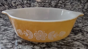 Vintage Pyrex Gold Butterfly 1 pt Casserole Dish #471 No Lid - Picture 1 of 6