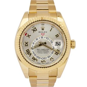 MINT Rolex Sky-Dweller SILVER ROMAN 18K Yellow Gold Oyster 42mm 326938 BOX - Picture 1 of 9