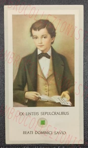 Santino d'Epoca San Domenico Savio Dominici Savio - Reliquie Ex Linteis 1951 - Bild 1 von 2