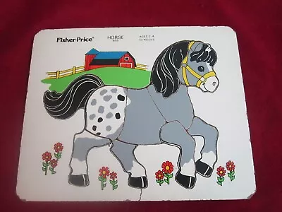 Vintage Fisher-Price Wooden Tray Puzzle 559-HORSE-10 pcs. Ages 2-6 - Image 1 of 4
