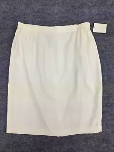 R & M Richards Pull-On Elastic Waist Below The Knee Lined Ivory Size 22W Skirt - Picture 1 of 5