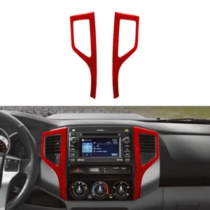For Toyota Tacoma 2012-2015 Center Vent Type-A Trim Cover 2WD Carbon Fiber Red - Picture 1 of 12