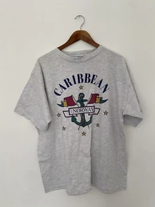 Vintage 90s Caribbean Experience SS Norway Cruise Tee Size Large - Bild 1 von 4