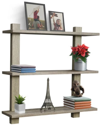 Sorbus Floating Shelf, Asymmetric Square Wall Shelf, Decorative Hanging Display - Image 1 of 4