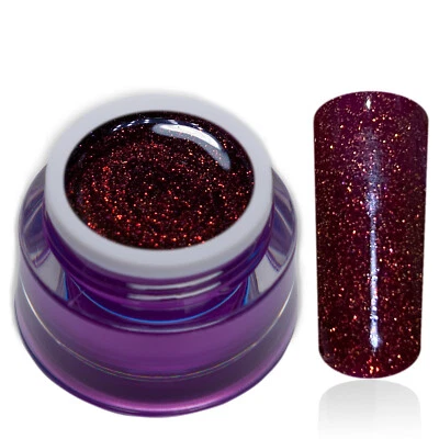 Farbgel Glitter Rot Violett Glitzer Herbst Farbe LED UV-Gel Nailart Nagel Design - Bild 1 von 3
