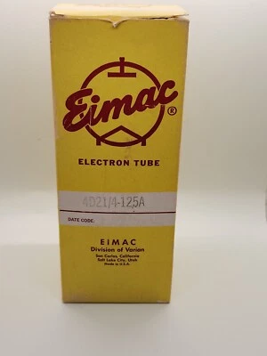 TUBO DE VACÍO de colección EIMAC 4D21 4-125A Radial Beam Power Tetrode Foto 1 de 4