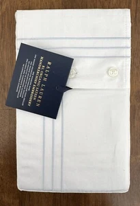 NWT Ralph Lauren Organic Cotton Blue Stripe Embroidered Sateen Standard Sham (1) - Picture 1 of 8