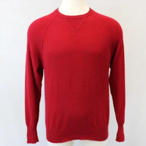 Norm Thompson 100% Cashmere 2-Ply Red Crew Neck Sweater Size 44 Large Scotland - Picture 1 of 6