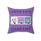 Quad Life Rollerskates Purplee Spun Polyester Square Pillow