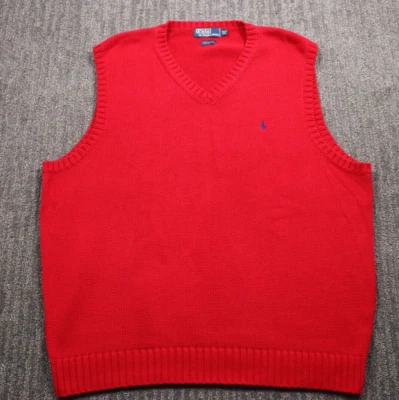 Polo Ralph Lauren Vintage 90's Sweater Vest Pullover Casual Preppy Men's XLT - Image 1 of 4