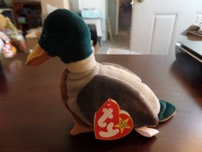 1998 TY Beanie Babies Original Jake The Duck Has Tag RETIRED MINT Errors #4325